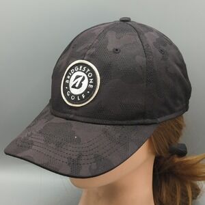 Bridgestone Golf Hat Cap Black Camo Snapback OSFA Adjustable